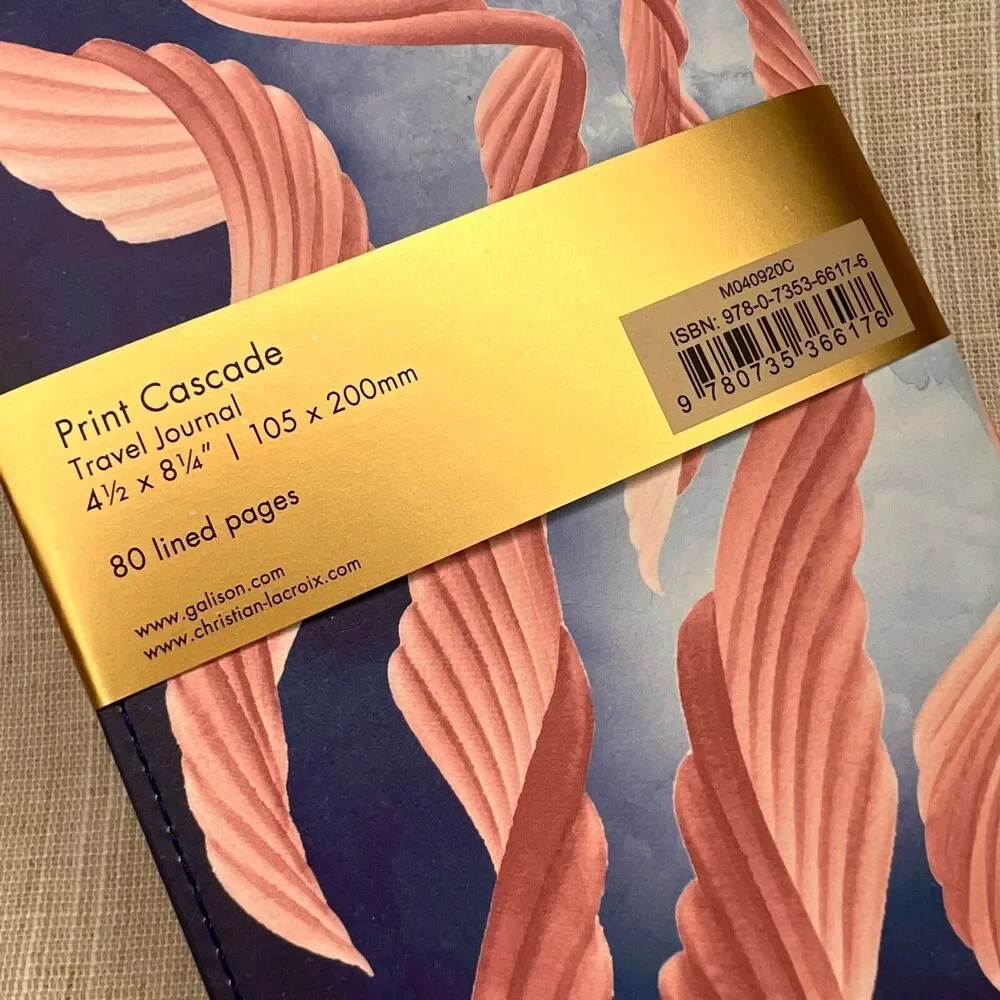 Christian Lacroix Travel Journal Soft Notebook Cascade Pink Blue Vegan Cover